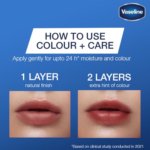 Image of Vaseline Colour+Care Mellow Rose Tinted Lip Balm Stick 3g (Pack of 3)