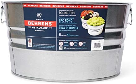 Behrens 1GS 11 Gallon Round Galvanized Steel Tub