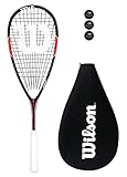  Wilson Whip 155 BLX Raqueta de Squash + 3 Pelotas de Squash