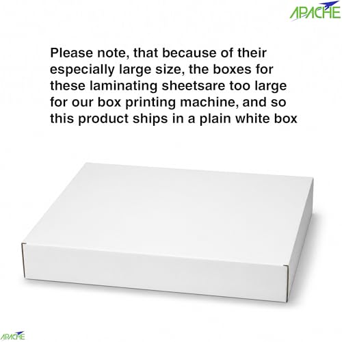 Image of Apache Map Size Laminating Pouches, 3 Mil, 10 Pack, 18 x 24 Inch Pouch Size Laminating Sheets, Thermal Laminator Compatible, Super Clear, Round Corners