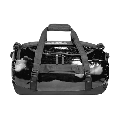 Image of Tatonka Barrel 45L Waterproof Travel Bag with Backpack Function, Large Opening, Padded Base and Lockable Zip, black, 45 L, Durable travel bag with stowable backpack shoulder straps, Black, 45 L,