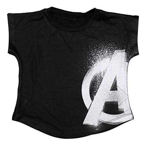 Image of Marvel Avengers by Wear Your Mind Girl's Plain Regular fit Shirt (DMAGT0035.2 Black 2-3 Years)