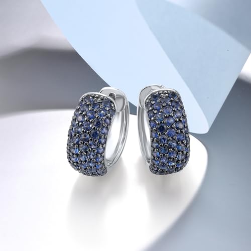 Santuzza 925 Sterling Silver Hoop Earrings Multi-row Cuff Earrings Huggie Stud for Women3