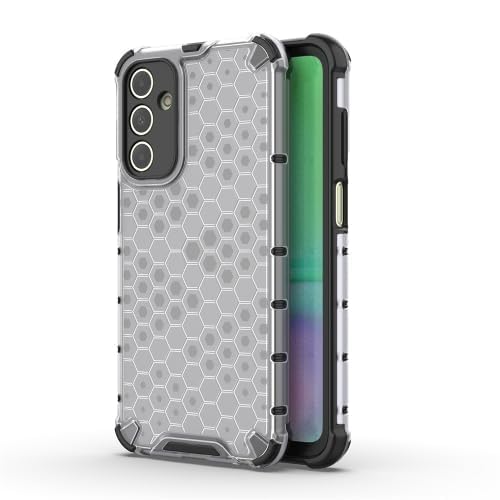 Image of Lustree TPU Honey Comb Armor Shock Proof Back Cover for for Samsung Galaxy A55 5G (Transparent)
