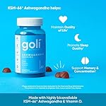 Goli Ashwagandha & Vitamin D Gummy - 60 Count - Mixed Berry, KSM-66, Vegan, Plant Based, Non-GMO, Gluten-Free & Gelatin Free Relax. Restore. Unwind, Pack of 1 - Image 5
