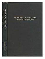 Records of a Bibliographer B002B5VZKQ Book Cover