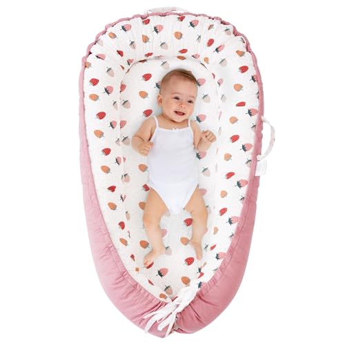 ALINUX Baby Lounger for Newborn 0-24 Months,100% Cotton Baby Lounger Cover, Suitable for Babies Aged...
