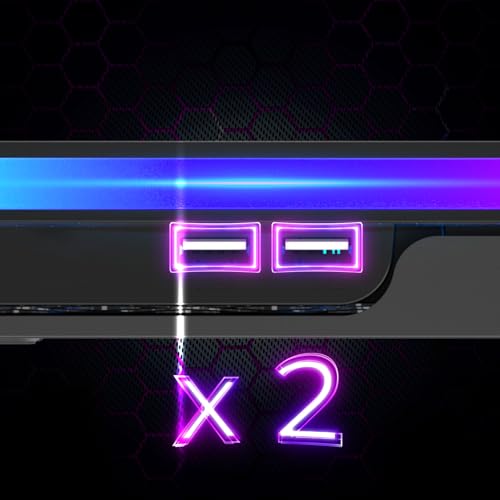 EMPIRE GAMING - Guardian C900 Base Refrigeradora Portátil para Laptop PC 12'' a 17'' - 9 Ventiladores - Controlador LCD - 10 Modos RGB - 7 Alturas Ajustables - Soporte Extraíble - imagen 5