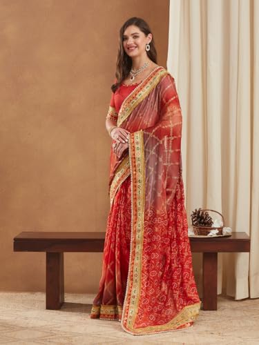 Image of Women's Banarasi Silk With Jacquard Print Saree With Blouse