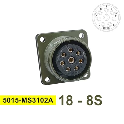 Enchufe militar circular MS3102A acoplable a MS3106A y MS3108A MIL-C 5015 2
