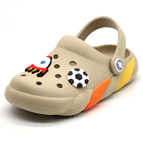 Image of SVAAR Slingback Clog Shoes for Boys & Girls || Indoor & Outdoor Sandals Clogs for Kids with 4 Cartoon Charm