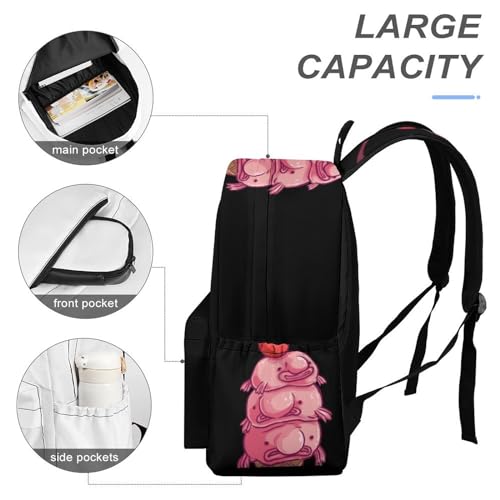 Blobfish Cherry Ice Cream Laptop Backpack for Women Men Cute Shoulder Bag Printed Daypack for Travel Sports Work4