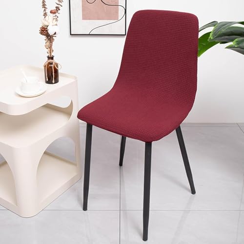 Housse de chaise extensible jacquard rouge pour une décoration scandinave
