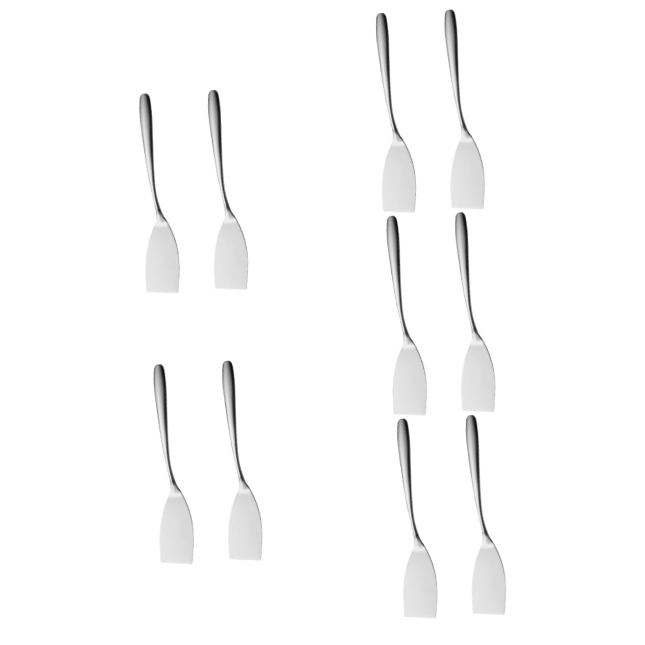 ibasenice 5 Series Espátula Para Freír De Acero Inoxidable Torneado Aleta De Bistec Carne Utensilios Barbacoa Set Barbacoa Utensilios Herramienta De Cocina Antiadherente Pala 2 Piezas X 5
