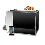 Aquatop 21.6 Gallon Bow Front Glass Aquarium Kit with Filter & LED Light – Complete Desktop Fish Tank for Freshwater & Saltwater, BFK-21