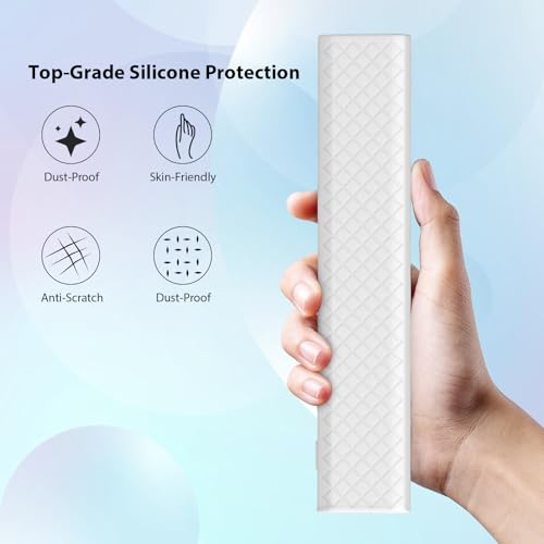 Image of Silicone Remote Cover for Xiaomi Mi TV 2025 Model Remote, Black, Diamond Textured, Precision Button Holes (White, XIAOMI TV 2025)
