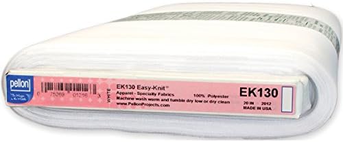 Pellon Stacy Easy-Knit Fusible Tricot Interfacing, 19/20-Inch By 25-Yard, White