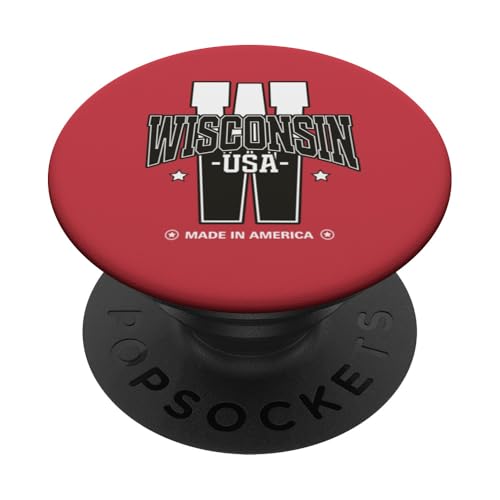 American Home Pride Retro Wisconsin vintage Wisconsin PopSockets PopGrip Adhesivo