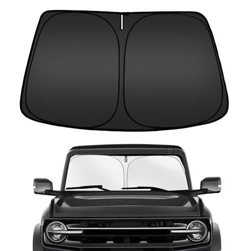 Image of ARISMOTOR Windshield Sun Shade for Ford Bronco Sport 2021-2025 2026 | Custom Fit, Foldable, Front Window Sunshade Sun Visor Protector, Block UV Rays, Keep Car Cooler