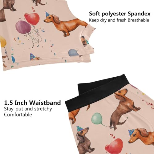 Dachshund Balloons Mens Boxer Briefs Stretch Breathable Underwear Fly Front With Pouch S-XXL4