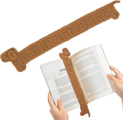 Votvlog Marcapáginas de Perro Salchicha, Hecho a Mano de Algodón Marrón, Marcadores para Perros, Regalos Creativos de Perro Salchicha, Marcadores de Libros Personalizados, Accesorios de Lectura únicos