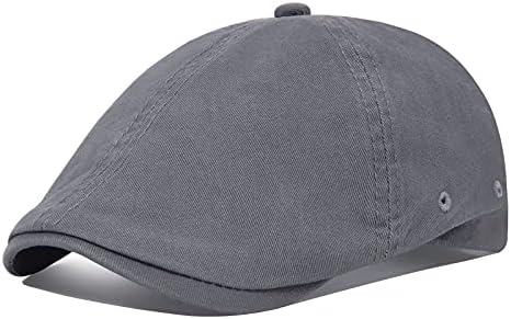 VOBOOM Cotton Washing Flat Cap Cabbie Hat Gatsby Ivy Irish Hunting Newsboy