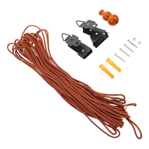 Hemobllo Kit Levage Stores Enrouleurs Bambou et Roseaux, Mécanisme en Fer Épais, Système Réglable, Cordon Robuste, Accessoires Compatibles pour Réparation...