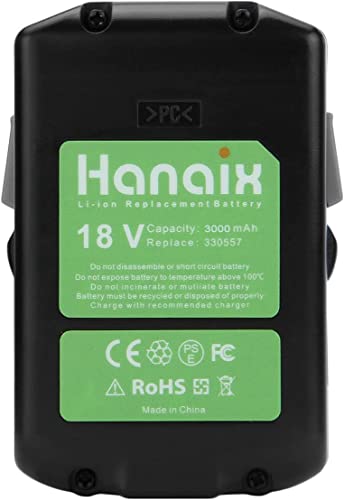 Image of 3.0Ah 18V Battery for Hitachi BSL1815X BSL1815S BSL1830 BSL1830C 330139 330557 339782 Replacement Battery Slide Style