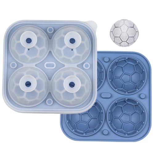 Molde de silicona para bolas de hielo en forma de balón de fútbol miniatura 2