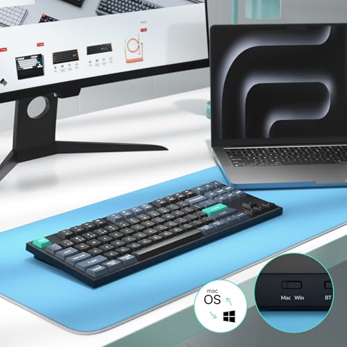 Image of Keychron B33 2.4 GHz Wireless Bluetooth Keyboard Silent Typing 80% TKL Layout Launcher Support Ergonomic Angle Compatible for Mac Windows Linux-Deep Black