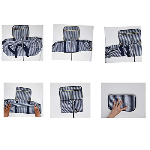 Foldable Travel Bag Water Resistant Travel Duffle Bag with Lining and Shoulder Strap UPGRADE