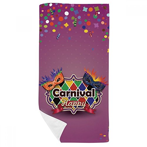 Serviette de bain Carnaval de Venise douce multicolore 35x70cm