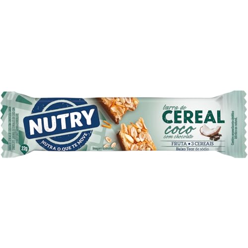 Nutry Barra De Cereais Coco Com Chocolate 22G - Com 3 Cereais E Fruta