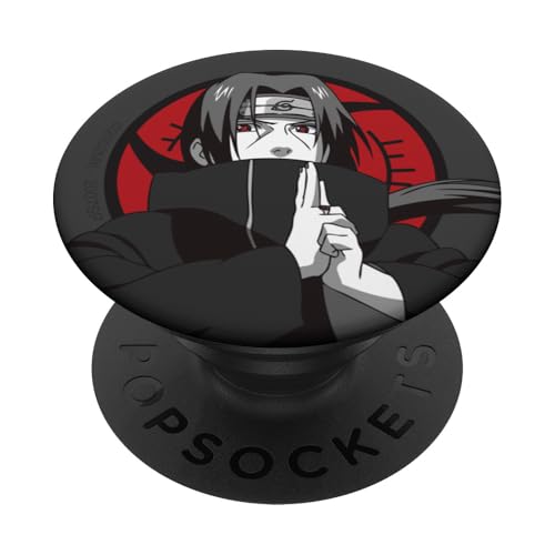 Naruto Shippuden Grey and Red Itachi Portrait Anime PopSockets Adhesive PopGrip