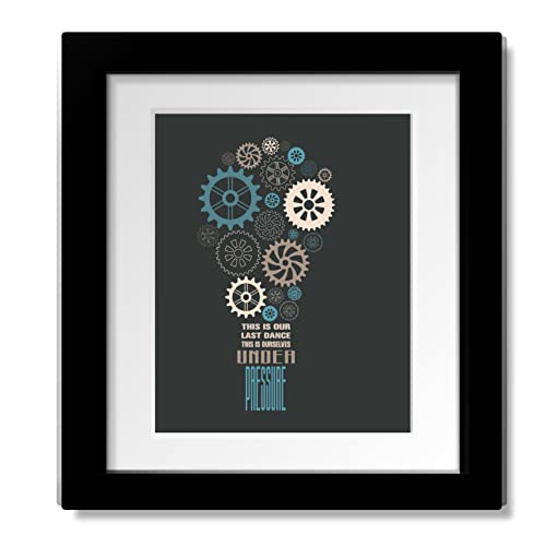 Under Pressure - Song Lyrics Print Wall Artwork Music Illustration