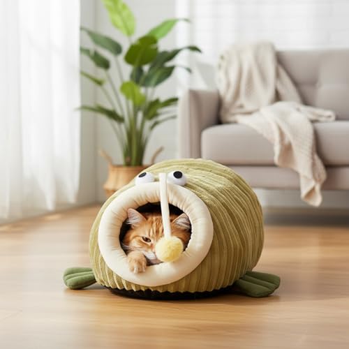 Lit pour chat poisson au design de nid mignon et confortable avec coussin - 2