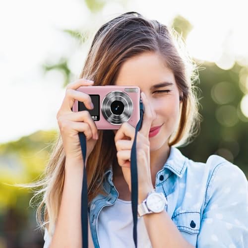 DIVINE 4K 48MP Digital Camera for Kids & Teens with Dual Screen & Autofocus, 16X Zoom Compact Point and Shoot Camera, 64GB SD Card Included, Rechargeable Battery (DDC-92)