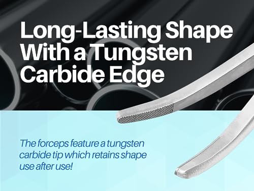 Artman Instruments AGD-031 Wynman Dental Crown Gripper Forceps With Tungsten Carbide Inserts Temporary Crown Remover Large Curved Forceps thumb #1