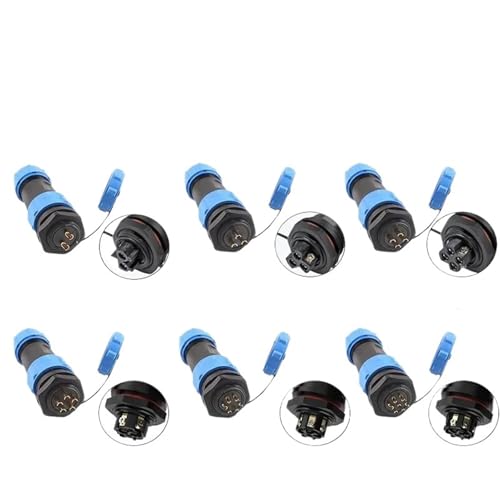 Enchufe industrial SP20 de 3 pines IP68 conector de cableado estanco para exterior