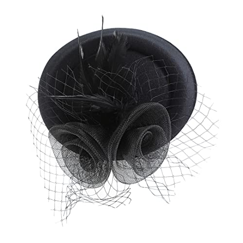 Fascinator avec plumes et pince crocodile maintien coiffure de mariage et cérémonie