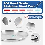 Supet Cat Plates Whisker Friendly, Non Slip Dish for Wet Food, Shallow Wide Flat Bowls Stainless Steel Metal for Indoor Cats, Kitten, Small Dog (13Oz, 2Pcs) - Image 3