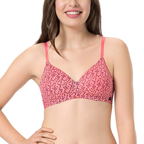 Image of Amante Every de Blue Solid Non-Wired Lightly Padded Everyday Bra