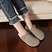 Gvimenos Suede Clogs for Women Fur Lined Leather Mules with Comfort Cork Footbed and Arch Support, Taupe Furlined 5