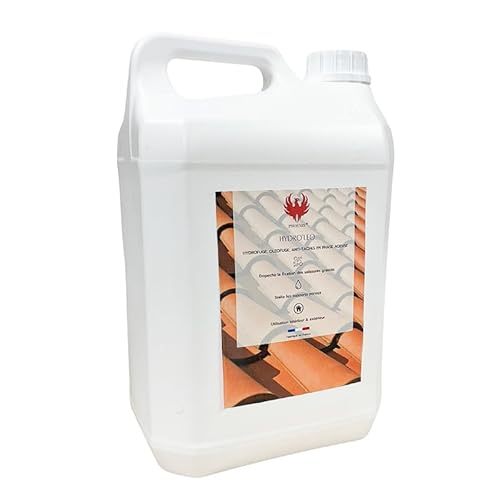 PHOENIX - Hydroleo - Hydrofuge toiture, façade et pierre naturelle - Protection imperméable contre l'eau et les taches - Hydrofuge bois, terrasse et béton - Application facile et durable 5L