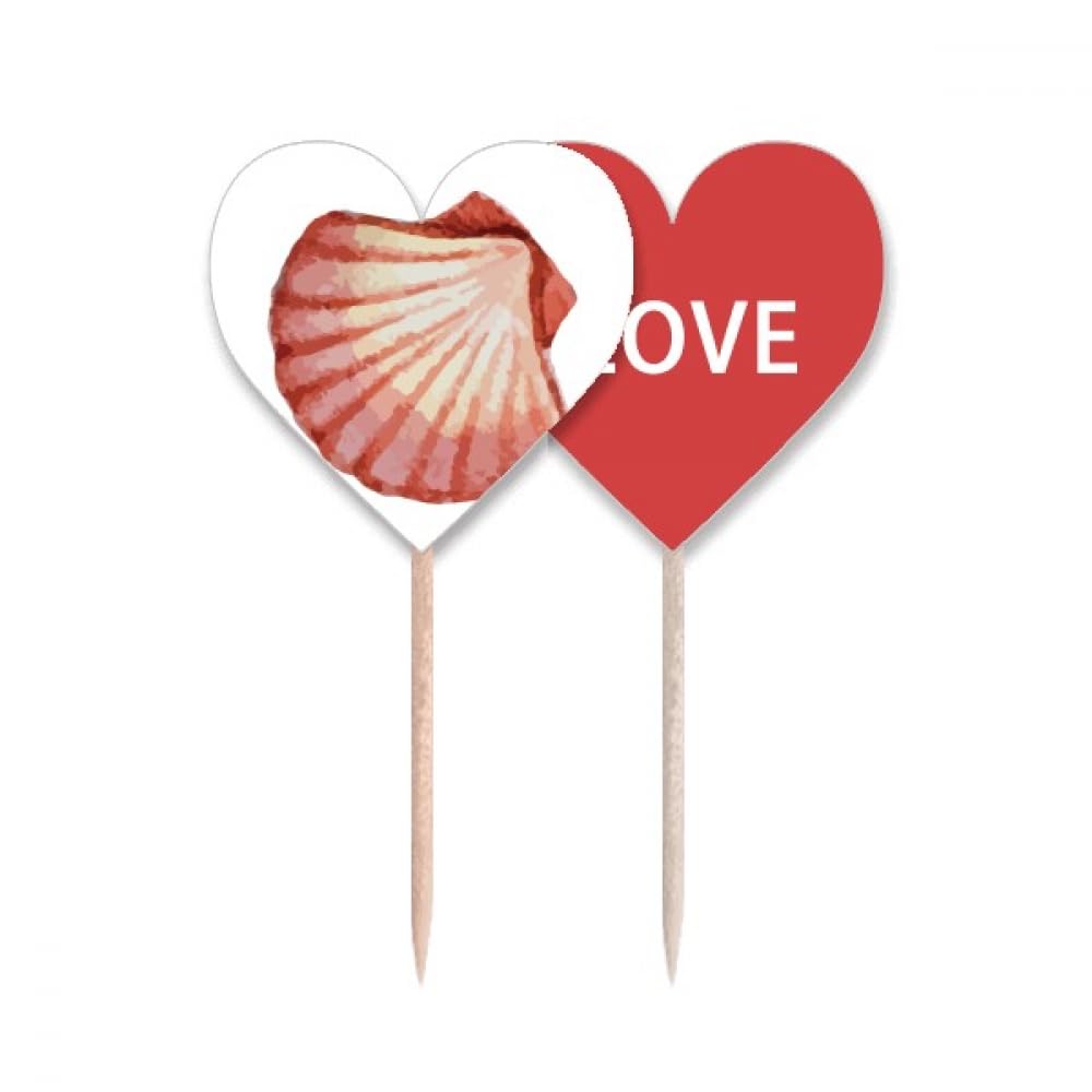 Pique-dent festonné avec illustration marine rouge et drapeau