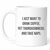 Siestas De Pura Sangre De Café Mug Con Asa Tazas De Cerámica Chic Tazas De Desayuno Para Oficina Cappuccino Té Escuela 330Ml