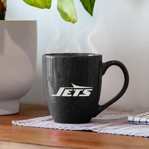 Image of Rico Industries NFL Football 16 oz Team Color Laser Engraved Speckled Ceramic Coffee Mug