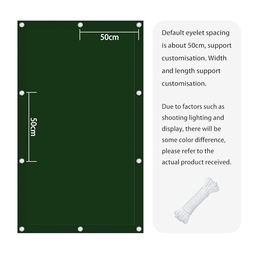 Voile d'ombrage étanche 2x10m vert foncé pour protection de terrasse - 7