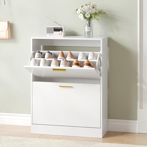 Shoe Cabinet Storage for Entryway Slim, Narrow Shoe Storage Cabin...