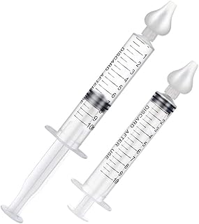 WYHFA 2 pçs irrigador nasal de seringa, seringa de irrigador nasal portátil de bebê limpador de nariz tubo de agulha de silicone aspirador nasal limpador de nariz